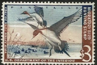 1962 Rw29 Duck Stamp Unsigned Front - No Gum Or Hinge Giant Supersale photo