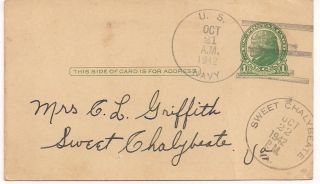 1c Jefferson Scott Ux27 Postal Card 1942 Postmarked U.  S.  Navy Little Creek Va photo