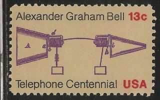 1976 United States: Scott 1683 Alexander Graham Bell - Telephone (13 Cents) photo