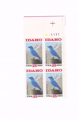 Scott 2439,  Idaho Statehood Centennial,  Plate Block Of 4,  1990 Issue,  Mnhog photo