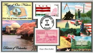 Carpe Diem 4383 Flag Of Our Nation District Of Columbia 37 - 11 Capitol Stamp photo