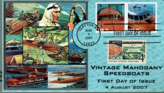 Carpe Diem 4161/2 Vintage Mahogany Boat Water Conservation Stamp 9.  5a photo