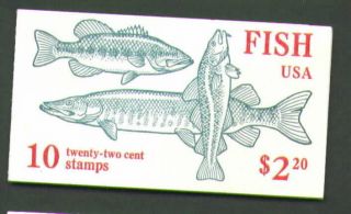 Us 2209a,  Fish,  Booklet Of 10, ,  (bcv=$17.  75) photo