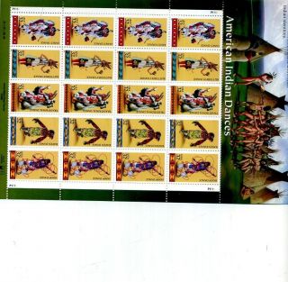 American Indian Dance Scott 3072.  32 Stamp Sheet Of 20 photo