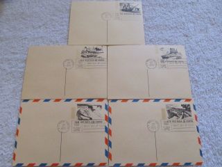 U.  S.  Fdcs Tourism Year Of The Americas ' 72 5 Postcards Cancelled Fdc photo