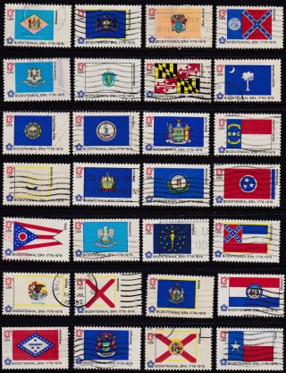 Us - 1633 - 1682 - Bicentennial State Flags - 1976 - F705 photo