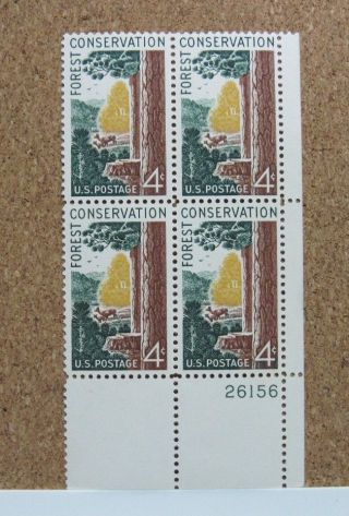Scott 1122 - Plate Block Of 4 - Forest Conservation -,  Never Hinged photo