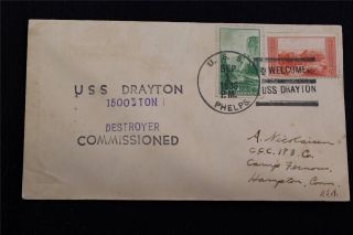 Naval Cover - Commissioning - Uss Drayton (dd - 366) (158) photo