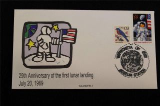 Space Cover - 29th Anniversary/apollo 11 - 1st Lunar Landing - Wapakoneta (7) photo