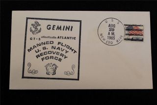 Naval/space Cover - Gemini/gt - 5 Recovery Ship - Uss (dd - 818) (263) photo