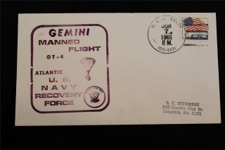 Naval/space Cover - Gemini/gt - 4 Recovery Ship - Uss Barry (dd - 933) (402) photo