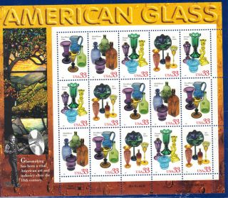 Scott 3325 - 8 American Glass Sheet Cat.  Value $28.  50 095 photo