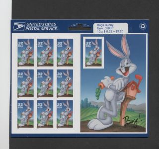 3137 Bugs Bunny Full Sheet (10) ($15) Og X/f photo