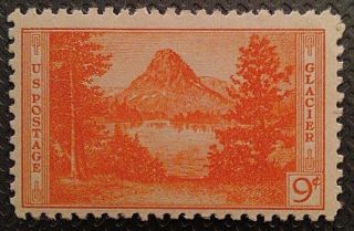 Us 748 9c National Parks - Glacier Single Stamp photo