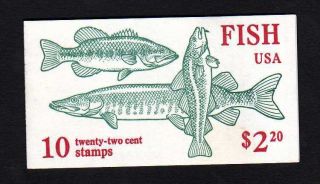 Usa Scott Bk154 Complete Booklet - Fish,  Plate 11111 photo