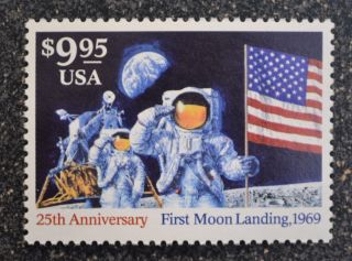 1994usa 2842 $9.  95 First Moon Landing - Express Mail Nh Vf High Value photo