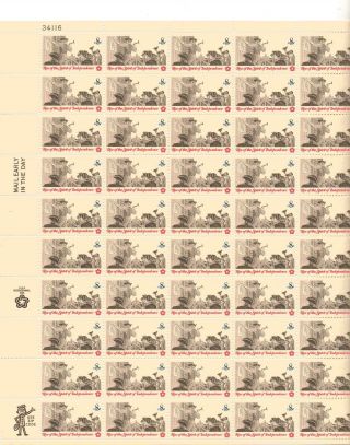 Rise Of The Spirit Of Independence 2 Sheet Of 50 X 8 Cent Us Postage Stamp 1477 photo