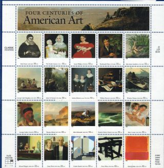 Us Scotts 3236 American Art Sheet Cat.  Value $17.  50 057 photo