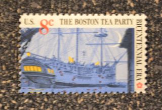 1973us 1481 8c Boston Tea Party - British Threemaster Nh Vf photo