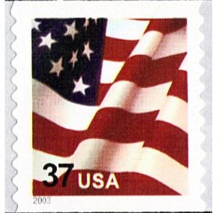 Scott 3632a 37 - Cent American Flag Self - Adhesive Coil Single - photo