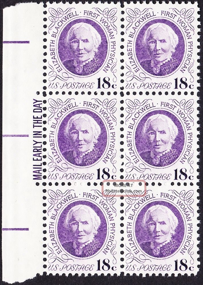 Us 1974 18 Cents Violet Physician Elizabeth Blackwell 1399 Mail