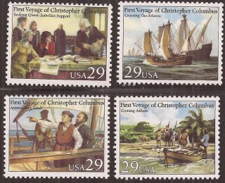 Sc 2620 - 3 Voyages Of Columbus Singles Cv $2.  50 photo