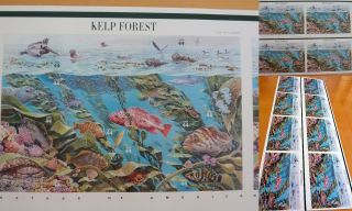 Kelp Forest Uncut Press Sheet Of 8 Panes Of 10 S4423 photo