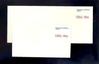 Remember The Blinded Veteran U600 (2) Stamped Envelopes photo
