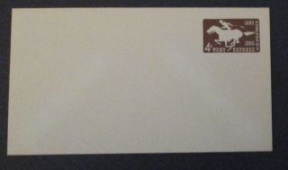 Scott U543 Usps 4 Cent Pony Express 1860 - 1960 Postage Paid Embossed Envelope photo