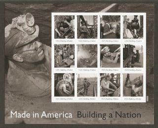 Made In America: Building A Nation - Forever 2013 Sheet Of 12 Priced/pane photo