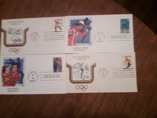 Fdcs Winter Olympics,  4 Fdc,  Fleetwood,  Ua 1976 & 1994 photo