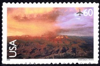 Scott C135 60 - Cent Grand Canyon National Park Self - Adhesive Airmail Single photo