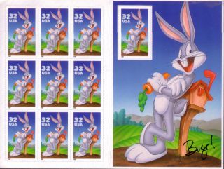 Usa 1997 Bugs Bunny,  Sc 3137,  Pane Of 10 photo