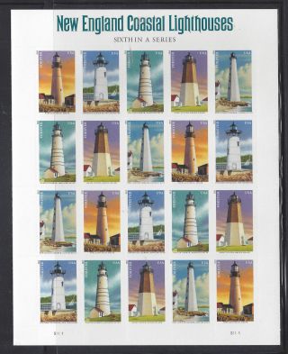 2013 England Coastal Lighthouses Forever Sheet photo