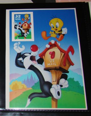Us Stamp Sylvester And Tweety Bird - 32 Cents - Animation Cartoon photo