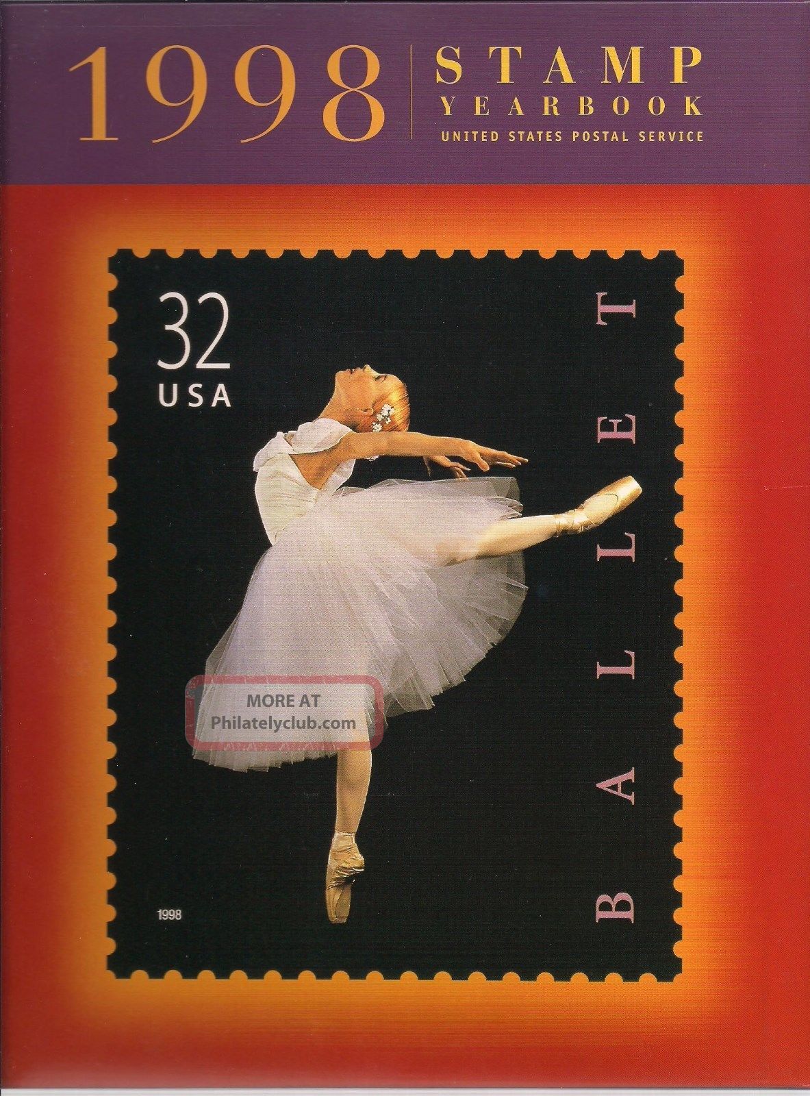 1998 Usps Commemorative Stamp Yearbook W/mnh Stmps Mounted In Yearbook