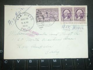 Uss Omaha Cl - 4 Naval Cover 1936 Special Delivery Sailor ' S Mail photo