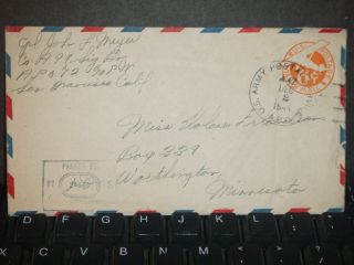 Apo 72 Tacloban,  Leyte,  Philippines 1944 Censored Wwii Army Cover 999 Sig Bn photo