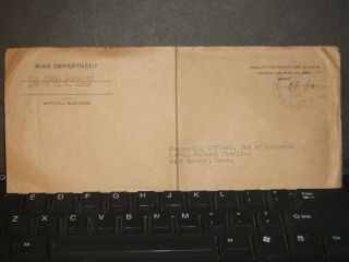 Apo 88 Verona,  Italy 1945 Wwii Army Cover 350th Infantry Official Mail Apo 464 photo