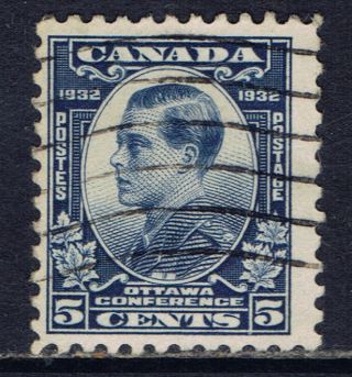 Canada 193 (6) 1932 5 Cent Blue Prince Of Wales (edward) Cv$4.  00 photo