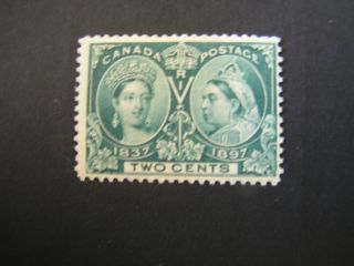 Canada,  Scott 52,  2c.  Green 1897 Jubilee Issue photo