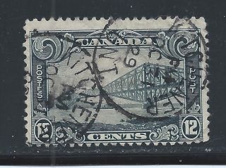 King George V Scroll 12 Cents Quebec Bridge 156 photo