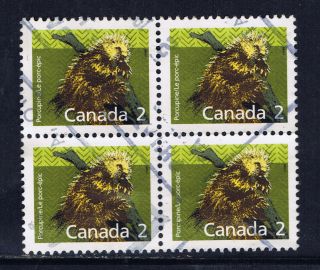 Canada 1156 (4) 1988 2 Cent Canadian Wildlife - Porcupine Block Of 4 photo