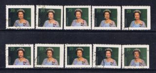 Canada 1167asi (3) 1990 39 Cent Green Queen Elizabeth Ii Booklet Singles 10 photo