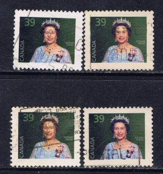 Canada 1167b (8) 1990 39 Cent Green Queen Elizabeth Ii Babn Issue Cv$4.  00 photo