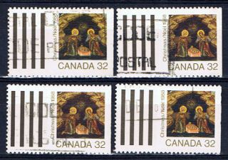 Canada 1225 (5) 1988 32 Cent Nativity Perf 12.  5 X 13 Scv$4.  00 photo