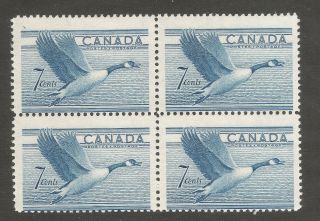 Canada 320,  Canada Goose,  Block Of Four, ,  (cv=$1.  40) photo