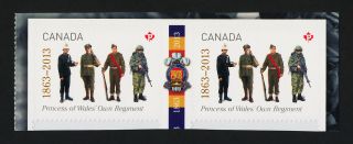 Canada 2635 Gutter Pair Military,  Princess Of Wales ' Own Regiment photo