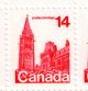 Canada Scott No 715 - Houses Of Parliament - ' Missing Brick ' Variety / Error Pl1 Canada photo 3
