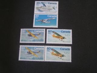 Canada,  Scott 969a/970a (pair) +971a/972a (pair) +971/972 (2s) Aircraft Issue photo